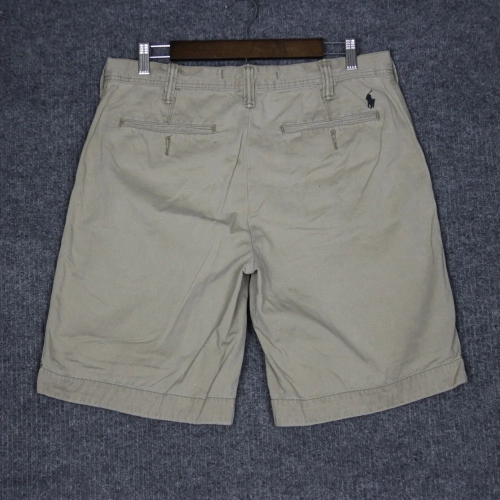 Polo‎ Ralph Lauren Mens Chino Shorts Khaki Size 32 Flat Front Casual